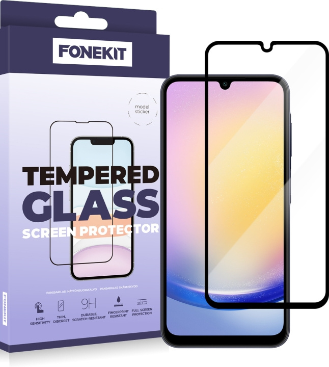 FoneKit Heldeksel, Samsung Galaxy A25, svart i gruppen SMARTTELEFON & NETTBRETT / Mobilbeskyttelse / Samsung hos TP E-commerce Nordic AB (D16249)