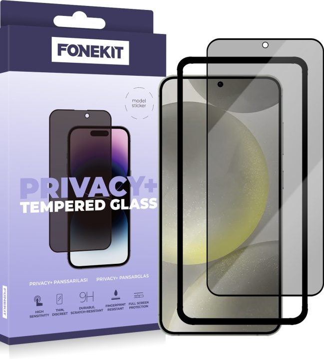 FoneKit Privacy+ heldeksel, Galaxy S24, svart i gruppen SMARTTELEFON & NETTBRETT / Mobilbeskyttelse / Samsung hos TP E-commerce Nordic AB (D16275)