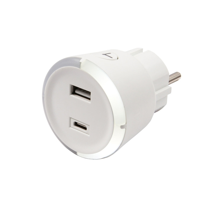 CAPiDi Sikkerhetstimer USB A+C 1-4 3,4A Hvit i gruppen HJEM, HUS OG HAGE / El og belysning / Timer hos TP E-commerce Nordic AB (D16458)