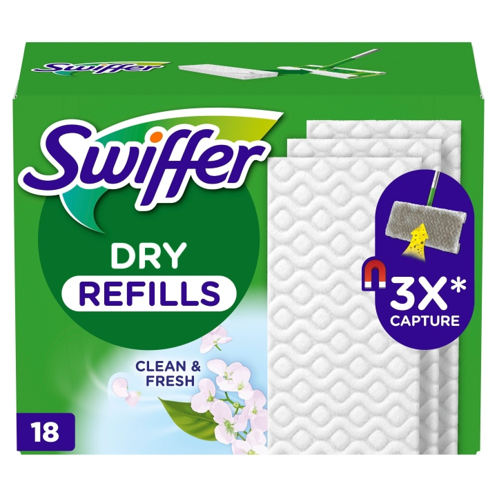 Swiffer Refillkluter 18 stk tørre med duft i gruppen HJEM, HUS OG HAGE / Rengjøringsprodukter / Rengjøringstilbehør hos TP E-commerce Nordic AB (D16492)