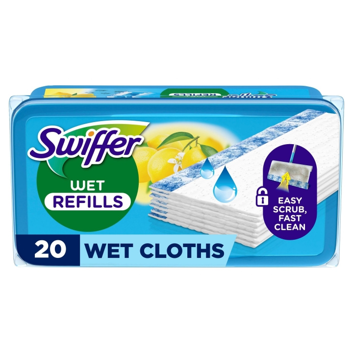 Swiffer Rengöringsdukar för golv, 20st fuktiga med citrusdoft i gruppen HJEM, HUS OG HAGE / Rengjøringsprodukter / Rengjøringstilbehør hos TP E-commerce Nordic AB (D16497)