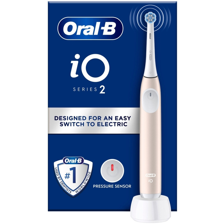 Oral B Eltandborste iO2 Series Calm Pink i gruppen HELSE OG SKJØNNHET / Munnpleie / Elektriske tannbørster hos TP E-commerce Nordic AB (D16507)