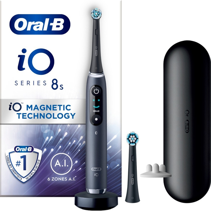 Oral B Elektrisk tannbørste iO8 Svart i gruppen HELSE OG SKJØNNHET / Munnpleie / Elektriske tannbørster hos TP E-commerce Nordic AB (D16536)