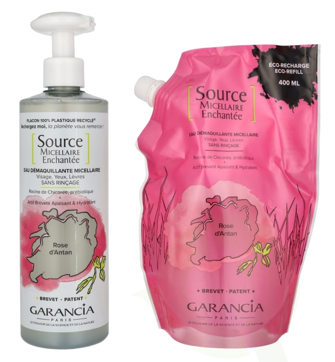 Garancia Source Micellar Cleansing Water Old Rose Set 800 ml 2x400ml i gruppen HELSE OG SKJØNNHET / Hudpleie / Ansikt / Dagkrem hos TP E-commerce Nordic AB (D16612)