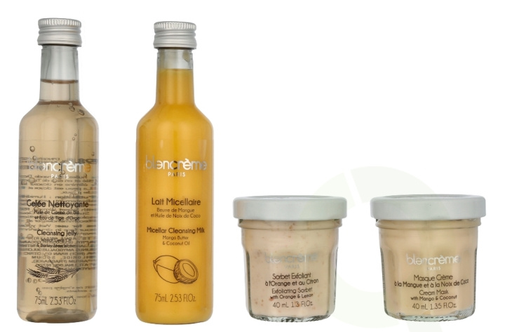 Blancreme Hydration Routine Set 230 ml Micellar Cleansing Milk 75ml/Cleansing Jelly 75ml/Cream Mask 40ml/Exfoliating Sorbet 40ml i gruppen HELSE OG SKJØNNHET / Gavesett / Gavesett for henne hos TP E-commerce Nordic AB (D16663)