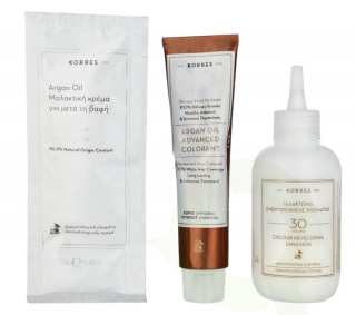 Korres Argan Oil Advanced Colorant 145 ml 10.1 Platinum Ash Blonde - Colorant 50ml/Emulsion 75ml/Conditioner 20ml