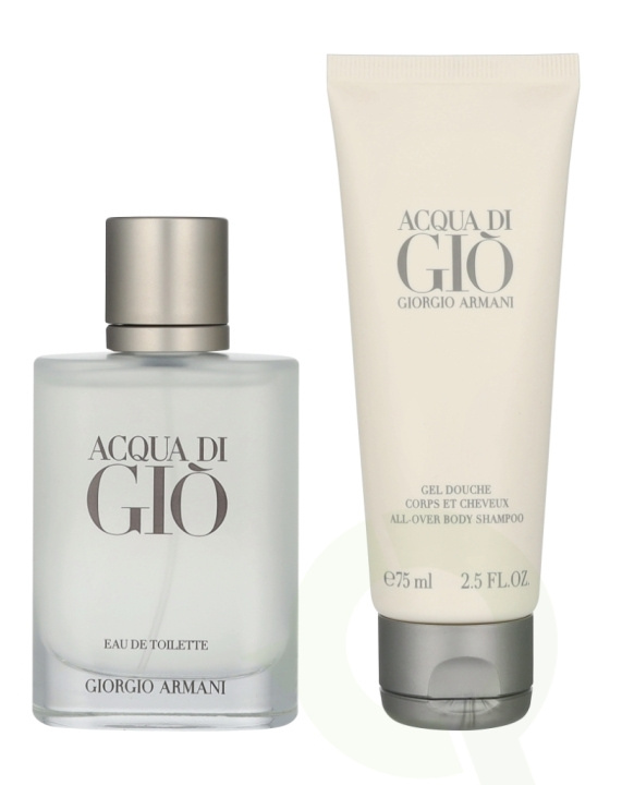 Armani Aqua Di Gio Giftset 125 ml Edt Spray 50 ml/Body Shampoo 75 ml i gruppen HELSE OG SKJØNNHET / Gavesett / Gavesett for ham hos TP E-commerce Nordic AB (D16718)