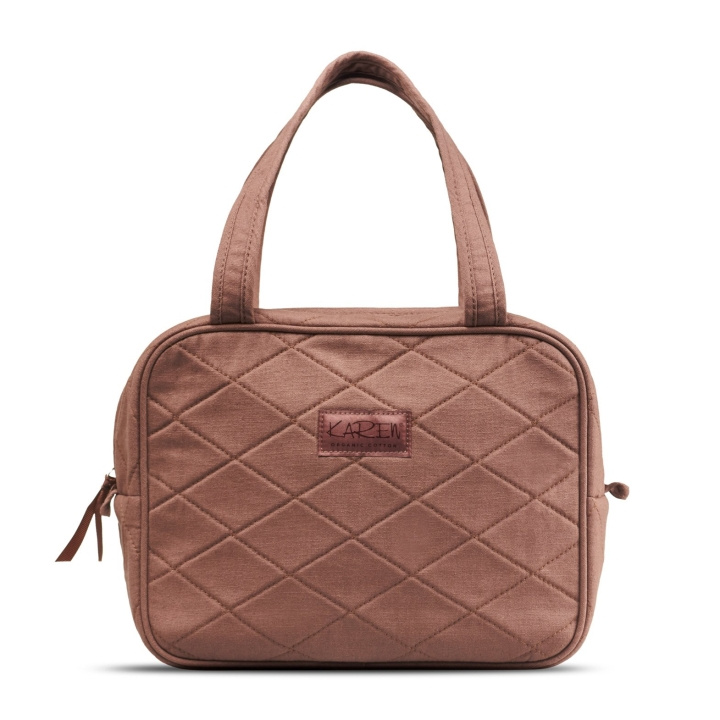 Karen Toalettveske med håndtak - Mocca quilt i gruppen HJEM, HUS OG HAGE / Baderom / Toalettmapper hos TP E-commerce Nordic AB (D16930)