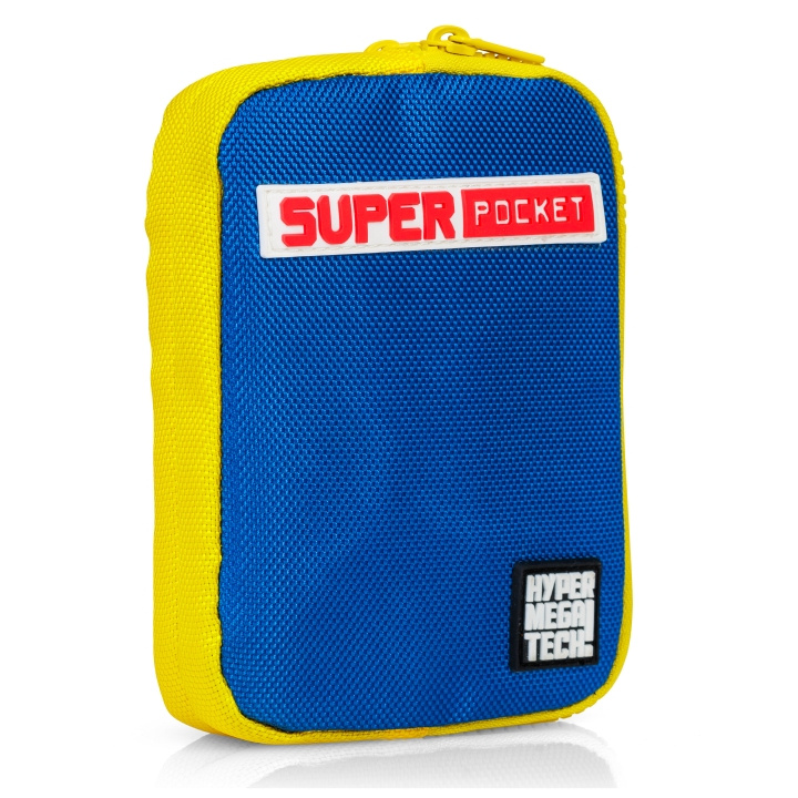 Blaze Evercade Hmt Super Pocket-veske i stoff - blå/gul i gruppen Elektronikk / TV-spill & tilbehør / Andre spill hos TP E-commerce Nordic AB (D16971)