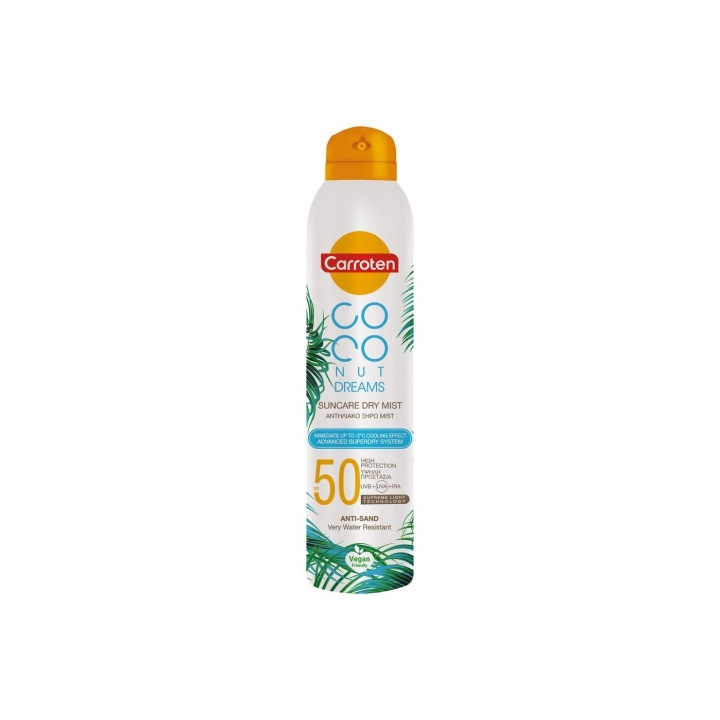 Carroten Carroten Dry Mist SPF 50 Coconut Dreams 200 ml i gruppen HELSE OG SKJØNNHET / Hudpleie / Soling / Solkrem hos TP E-commerce Nordic AB (D17056)
