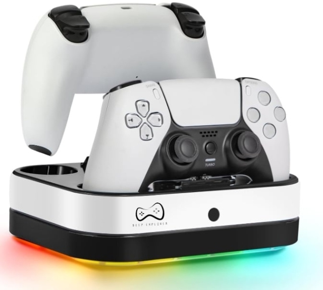 Deep Explorer PS5 ladestasjon i gruppen Elektronikk / TV-spill & tilbehør / Sony PlayStation 5 hos TP E-commerce Nordic AB (D17391)