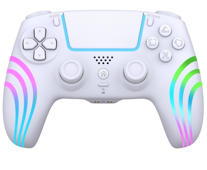 Deep Explorer Trådløs kontroller hvit PS4 / PS3 / PC i gruppen Elektronikk / TV-spill & tilbehør / Sony PlayStation 4 hos TP E-commerce Nordic AB (D17392)
