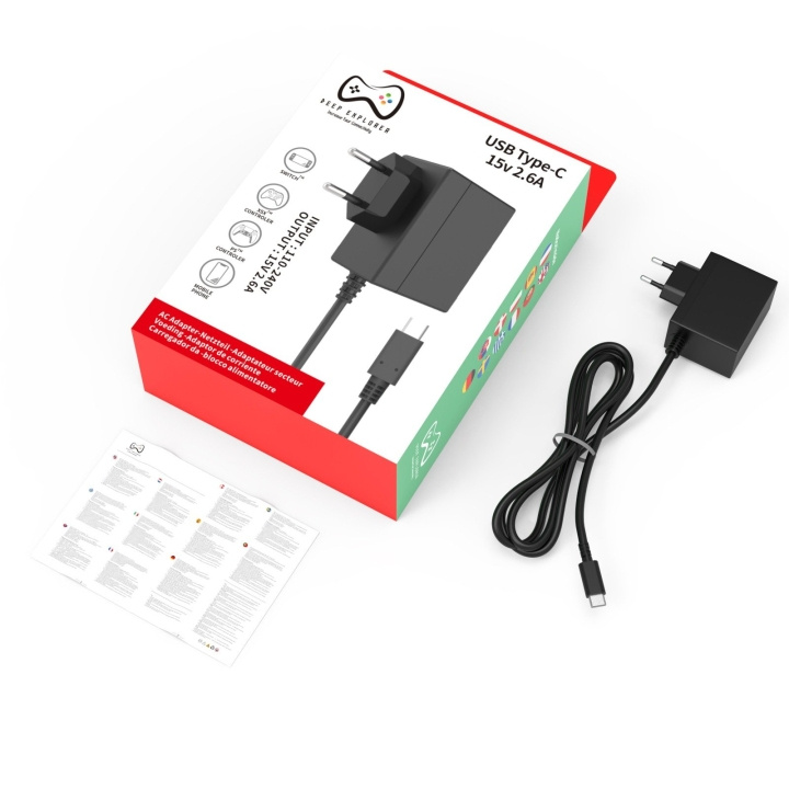 Deep Explorer Ac Power USB-lader i gruppen Elektronikk / TV-spill & tilbehør / Nintendo Switch / Tilbehør hos TP E-commerce Nordic AB (D17393)