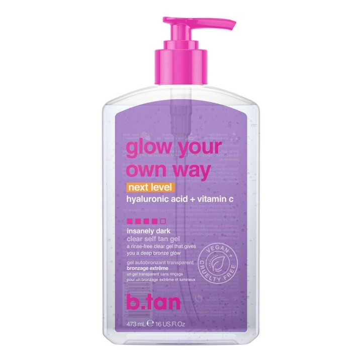 b.tan Glow Your Own Way NEXT LEVEL Tan Gel 473 ml i gruppen HELSE OG SKJØNNHET / Hudpleie / Soling / Brun uten sol hos TP E-commerce Nordic AB (D17624)