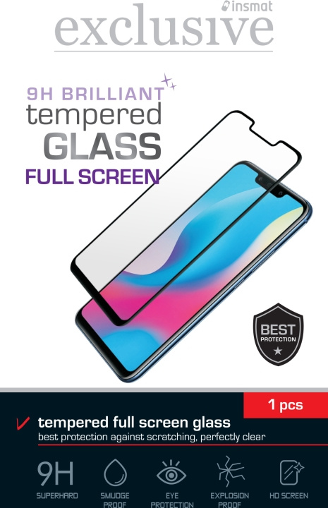 Insmat Panserglass for helskjerm, Samsung Galaxy S21 FE 5G, svart i gruppen SMARTTELEFON & NETTBRETT / Mobilbeskyttelse / Samsung hos TP E-commerce Nordic AB (D17917)
