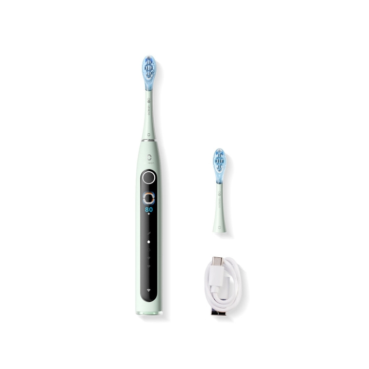 Oclean Elektrisk Tannbørste X Pro 20 Grønn i gruppen HELSE OG SKJØNNHET / Munnpleie / Elektriske tannbørster hos TP E-commerce Nordic AB (D18136)