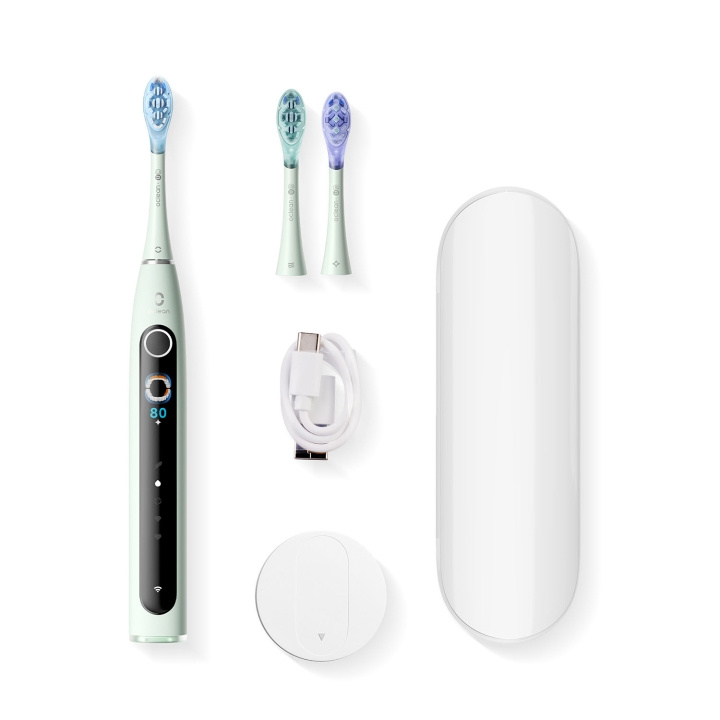 Oclean Elektrisk Tannbørste X Pro 20 Set Grønn i gruppen HELSE OG SKJØNNHET / Munnpleie / Elektriske tannbørster hos TP E-commerce Nordic AB (D18139)