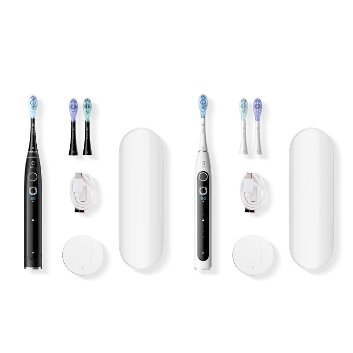 Oclean Elektrisk Tannbørste X Pro 20 S Duo Set Hvit+Svart i gruppen HELSE OG SKJØNNHET / Munnpleie / Elektriske tannbørster hos TP E-commerce Nordic AB (D18142)