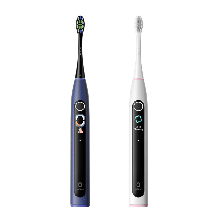 Oclean Elektrisk Tannbørste X Lite Duo Set Mørk Blå+Grå i gruppen HELSE OG SKJØNNHET / Munnpleie / Elektriske tannbørster hos TP E-commerce Nordic AB (D18147)
