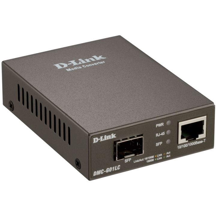 D-Link DMC-G01LC 10/100/1000Mbps to SFP Standalone Media Converter i gruppen Datautstyr / Nettverk / Mediakonvertere hos TP E-commerce Nordic AB (D18171)