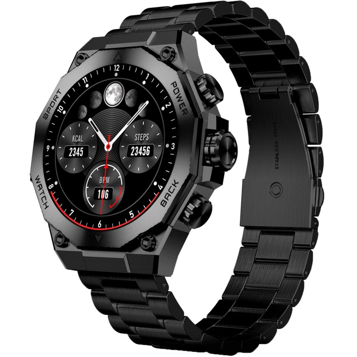 KSIX Smartklocka Titanium - Svart i gruppen SPORT, FRITID & HOBBY / Smartwatch og Aktivitetsmålere / Smartwatches hos TP E-commerce Nordic AB (D18179)