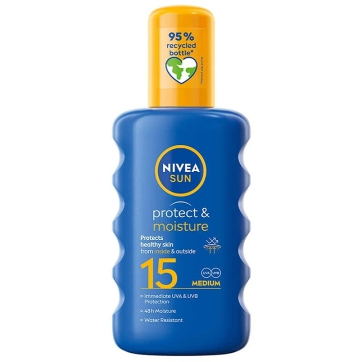 Nivea Sun Protect & Moisture Spray SPF15 200ml i gruppen HELSE OG SKJØNNHET / Hudpleie / Soling / Solkrem hos TP E-commerce Nordic AB (D18215)