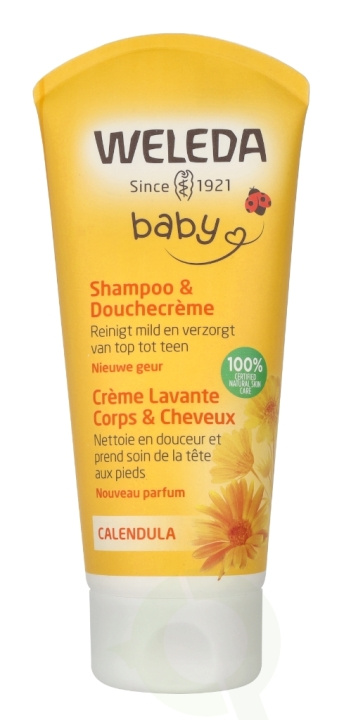 Weleda Baby Calendula Hair- & Body Shampoo 200 ml i gruppen HELSE OG SKJØNNHET / Hudpleie / Kroppspleie / Bad- og dusjkrem hos TP E-commerce Nordic AB (D18397)