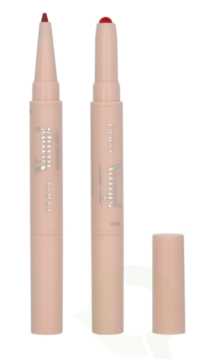 Pupa Milano Pupa Vamp! Creamy Duo Lip Pencil 1 g #010 True Red / Lipstick 0,8g / Pencil 0,2g i gruppen HELSE OG SKJØNNHET / Makeup / Lepper / Leppepenn hos TP E-commerce Nordic AB (D18400)