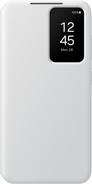Samsung Galaxy S24 Clear View Wallet Cover, hvit i gruppen SMARTTELEFON & NETTBRETT / Mobilbeskyttelse / Samsung hos TP E-commerce Nordic AB (D18559)