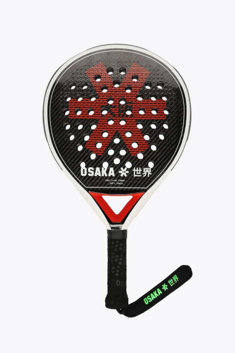Osaka Padel Pro Tour Precision - Myk hvit/oksy rød i gruppen SPORT, FRITID & HOBBY / Sportsutstyr / Padelracket hos TP E-commerce Nordic AB (D18575)