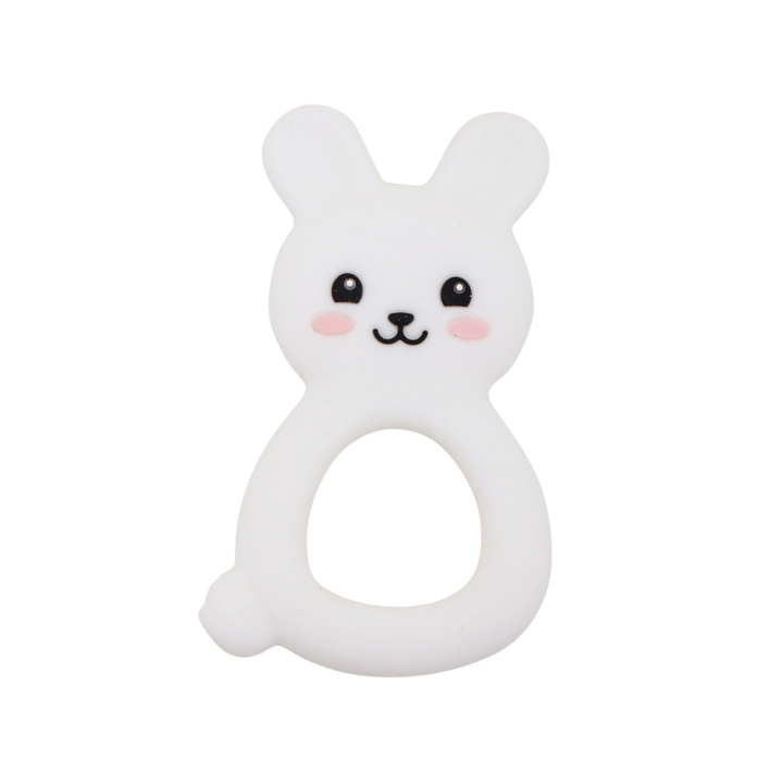 Jellystone Designs - Bunny Bidering - hvit (JSD0381) i gruppen LEKER, BARN OG BABY / Babyprodukter / Smokker & Tannringer hos TP E-commerce Nordic AB (D18618)