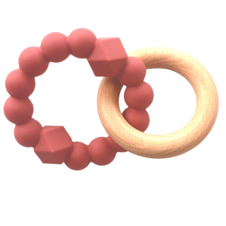 Jellystone Designs Moon Bidering - støvete rosa (JSD0350) i gruppen LEKER, BARN OG BABY / Babyprodukter / Smokker & Tannringer hos TP E-commerce Nordic AB (D18625)