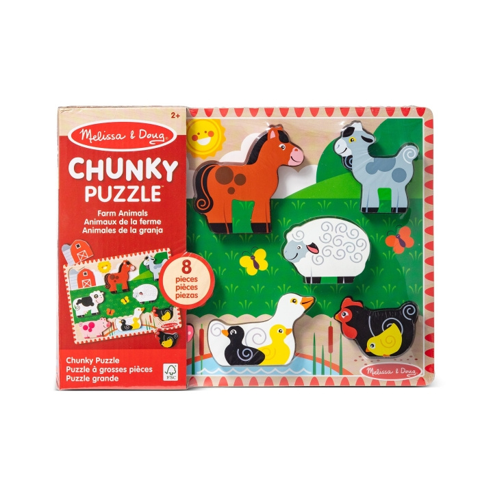 Melissa & Doug Bondegård Chunky puslespill (8 biter) (50203) i gruppen LEKER, BARN OG BABY / Leker / Barnas puslespill hos TP E-commerce Nordic AB (D18645)