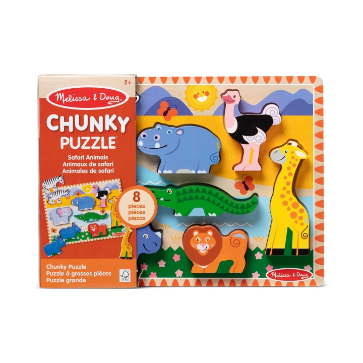 Melissa & Doug Safari Chunky puslespill - 8 brikker (50202) i gruppen LEKER, BARN OG BABY / Leker / Barnas puslespill hos TP E-commerce Nordic AB (D18646)