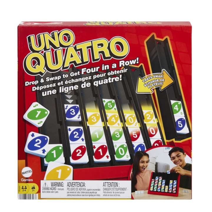 Mattel Games UNO Quatro (HPF82) i gruppen LEKER, BARN OG BABY / Spill / Brettspill hos TP E-commerce Nordic AB (D18691)