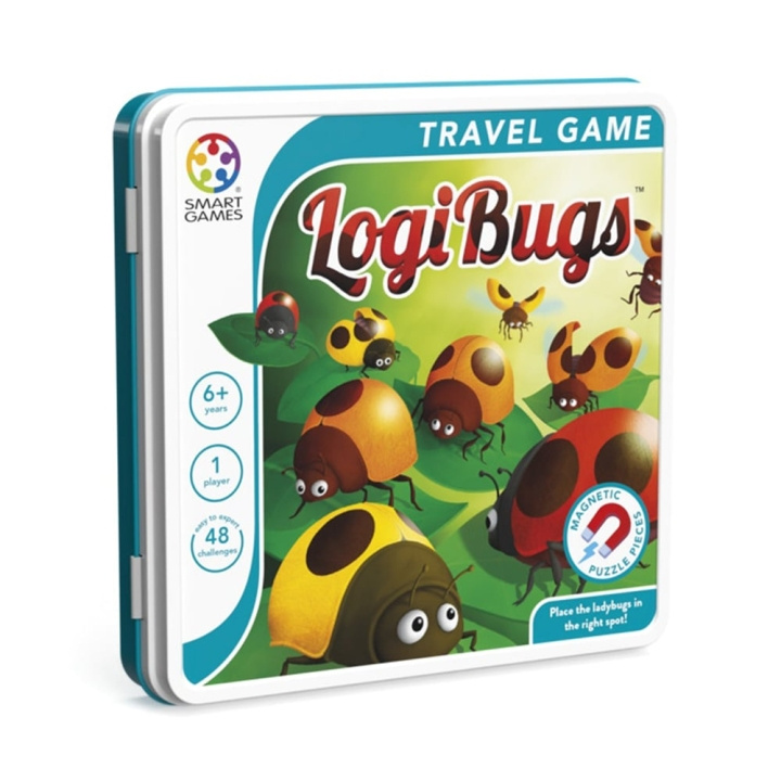 Smart Games Magnetisk reiseboks - Logi Bugs (Nordic) (SG2571) i gruppen LEKER, BARN OG BABY / Spill / Brettspill hos TP E-commerce Nordic AB (D18753)