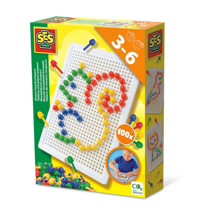 SES Creative Mosaikkpinnebrett 100 stk - (S14046) i gruppen LEKER, BARN OG BABY / Spill / Brettspill hos TP E-commerce Nordic AB (D18782)