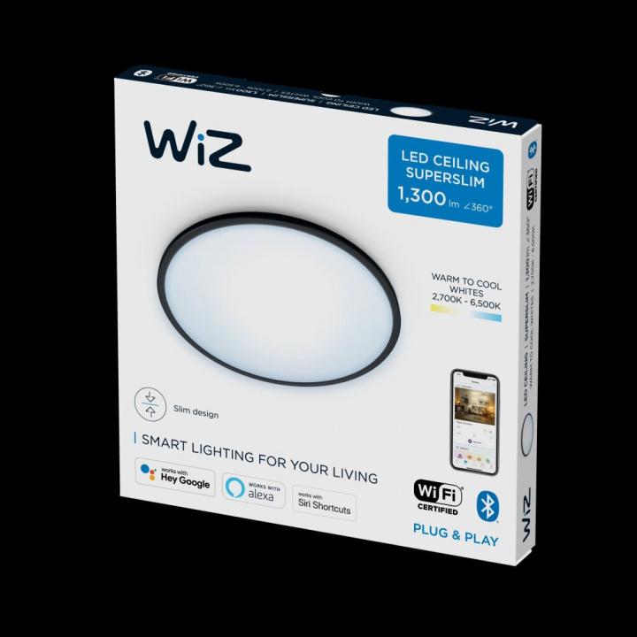 WiZ SuperSlim WiZ Ceiling 14W B RD 27-65K TW i gruppen Elektronikk / Lys / Taklamper hos TP E-commerce Nordic AB (D18849)