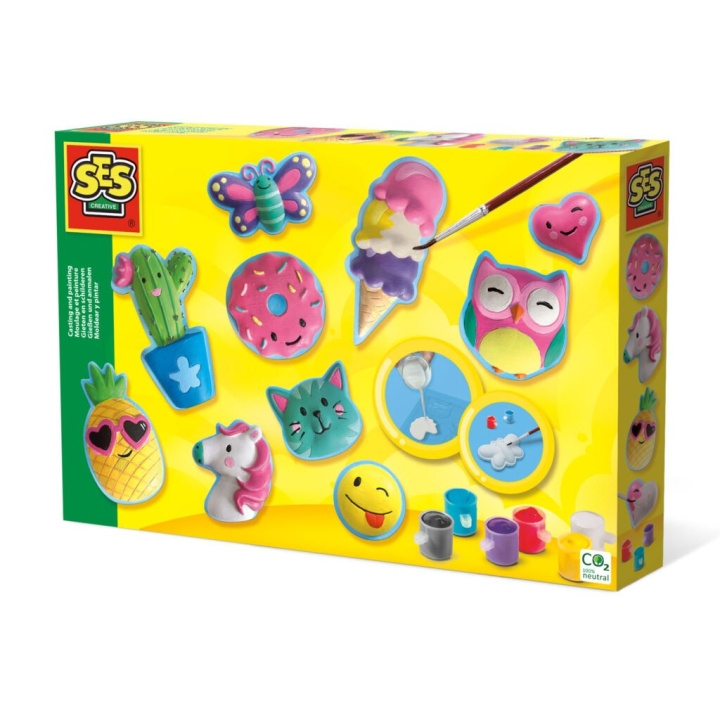 SES Creative Støping og maling - glade figurer - (S01133) i gruppen LEKER, BARN OG BABY / Leker / Håndtverk hos TP E-commerce Nordic AB (D18883)