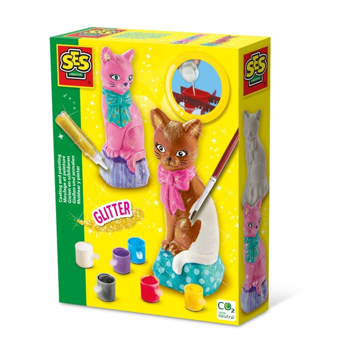 SES Creative Støping og maling - Katt - (S01218) i gruppen LEKER, BARN OG BABY / Leker / Håndtverk hos TP E-commerce Nordic AB (D18885)