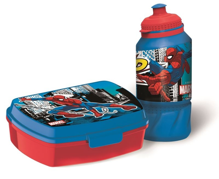 Marvel Stor - Lunchbox & Water Bottle - Spiderman (51373) i gruppen LEKER, BARN OG BABY / Spise & drikke / Barneserviser hos TP E-commerce Nordic AB (D18907)