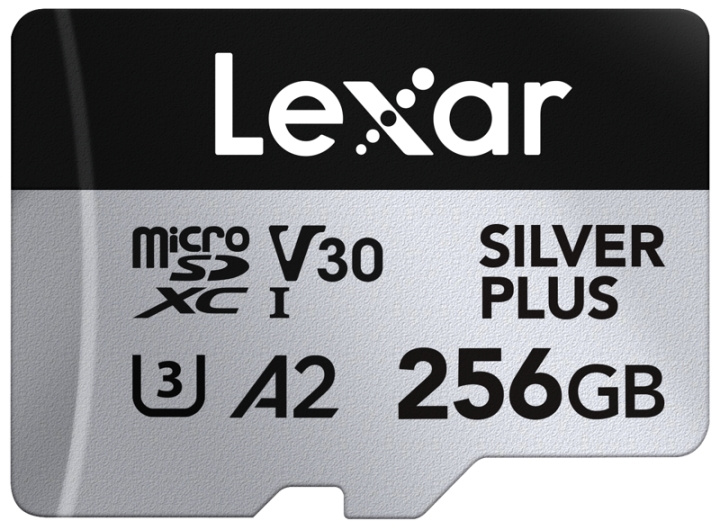 Lexar microSDXC Professional SILVER Plus UHS-I/U3/A2/4K R205/W150 (V30) - 256 GB i gruppen Elektronikk / Lagringsmedia / Minnekort / SD/SDHC/SDXC hos TP E-commerce Nordic AB (D18931)