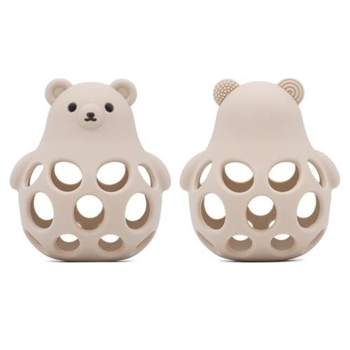 Magni Biteball i bamsedesign, beige - (5734) i gruppen LEKER, BARN OG BABY / Babyprodukter / Smokker & Tannringer hos TP E-commerce Nordic AB (D18933)