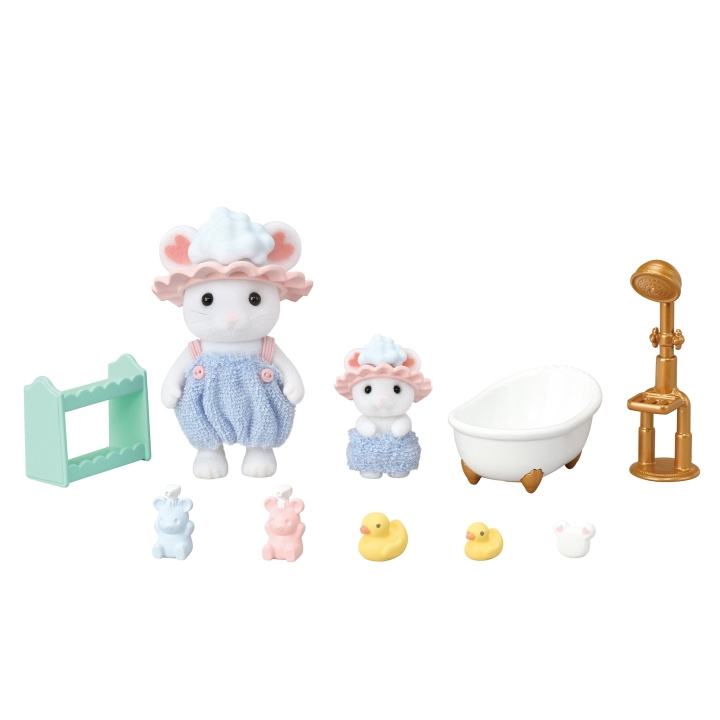 Sylvanian Families Søsken med bobler i badekaret - (5805) i gruppen LEKER, BARN OG BABY / Leker / Lekesett hos TP E-commerce Nordic AB (D18969)