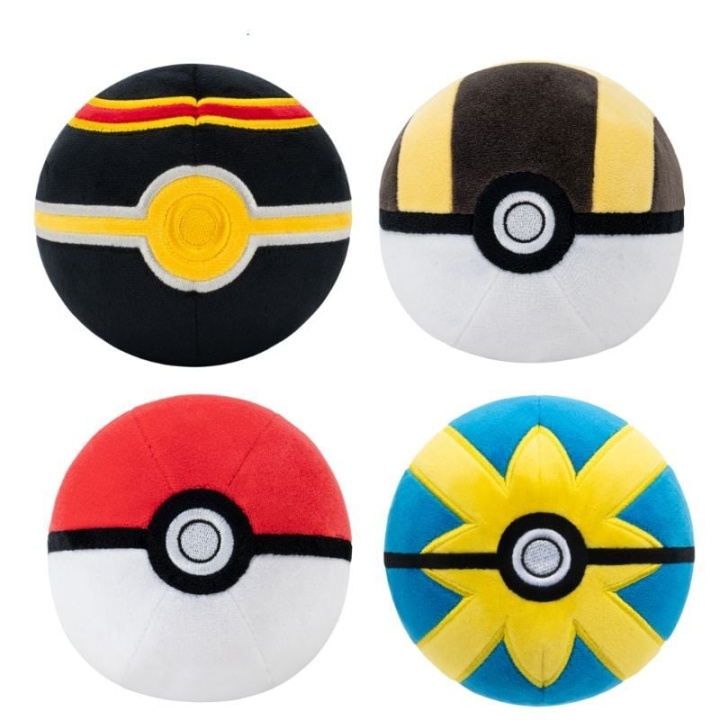 Pokémon Plysj 10 cm Pokéball Ass CDU - (PKW3554-3) i gruppen LEKER, BARN OG BABY / Leker / Figurer, miniatyrer og tilbehør hos TP E-commerce Nordic AB (D19135)