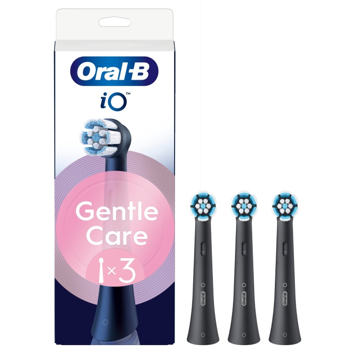 Oral B Oral-B iO Series Gentle Care erstatningsbørstehoder - svart - 3 stk i gruppen HELSE OG SKJØNNHET / Munnpleie / Elektriske tannbørster tilbehør hos TP E-commerce Nordic AB (D19191)