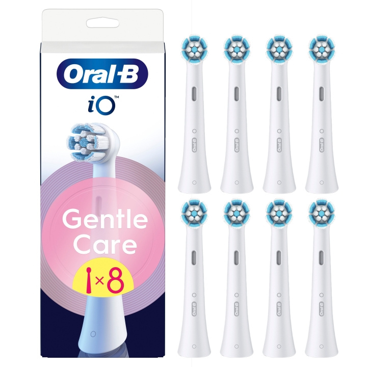 Oral B iO Series Gentle Care erstatningsbørstehoder - hvite - 8 stk i gruppen HELSE OG SKJØNNHET / Munnpleie / Elektriske tannbørster tilbehør hos TP E-commerce Nordic AB (D19193)