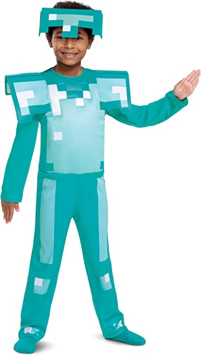 Disguise Minecraft-kostyme - Diamant rustning (116 cm) i gruppen LEKER, BARN OG BABY / Leker / Masker og kostymer hos TP E-commerce Nordic AB (D19201)