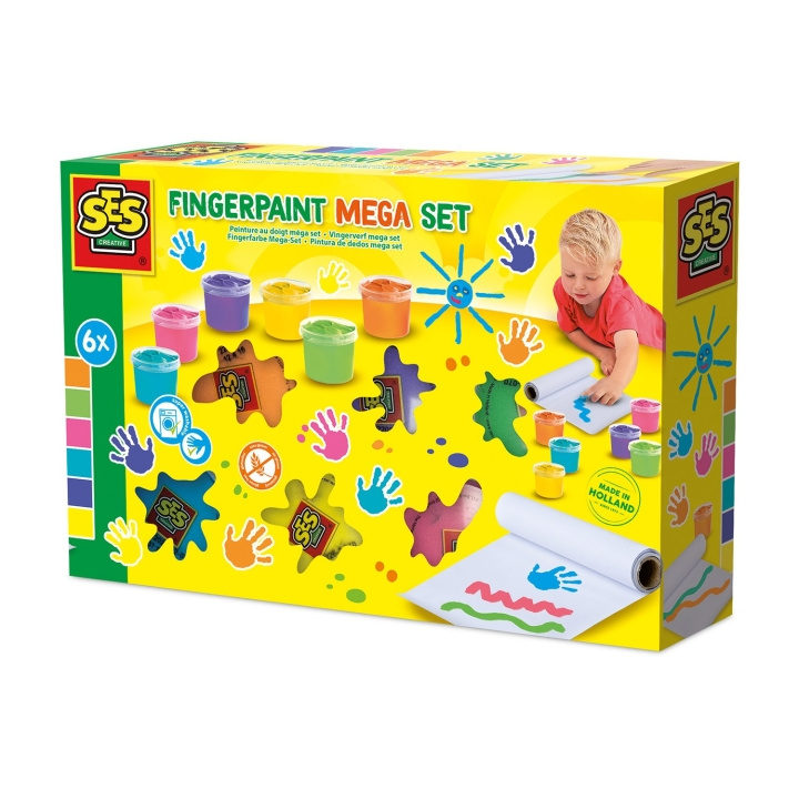 SES Creative Fingermaling Mega Set 6x110ml - (S00393) i gruppen LEKER, BARN OG BABY / Leker / Håndtverk hos TP E-commerce Nordic AB (D19222)