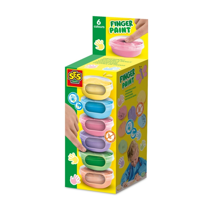 SES Creative Fingermaling Pastell 6x45ml - (S00397) i gruppen LEKER, BARN OG BABY / Leker / Håndtverk hos TP E-commerce Nordic AB (D19223)